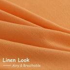 Nanspring Orange Linen Curtains - Image 5