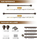 KAMANINA Curtain Rods for Windows 48 to 84 Inch, Antique Bronze Heavy Duty - Image 9