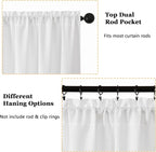 OWENIE White Valances for Windows 1 Pcs 22 Inch Length, Light Filtering - Image 4