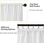 OWENIE White Valances for Windows 1 Pcs 18 Inch Length, Light Filtering - Image 4