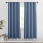 NICETOWN Stone Blue Blackout Doorway Curtains 78 inches Long, Grommet Light by NICETOWN