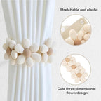 SRG Sunflower Curtain Tiebacks-2 Pack | Daisy Curtain Holdbacks Three Flower | - Image 3