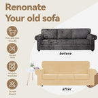 WEERRW 4 Pieces Velvet High Stretch Couch Covers - Image 6