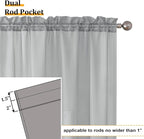 Aiyufeng Light Grey Sheer Window Curtains 63 Inches Long 2 PCS- Rod Pocket - Image 2
