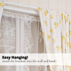 Yafa Home Fashion Heavy Duty Single Standard Adjustable Curtain Rod Hardware - Image 6