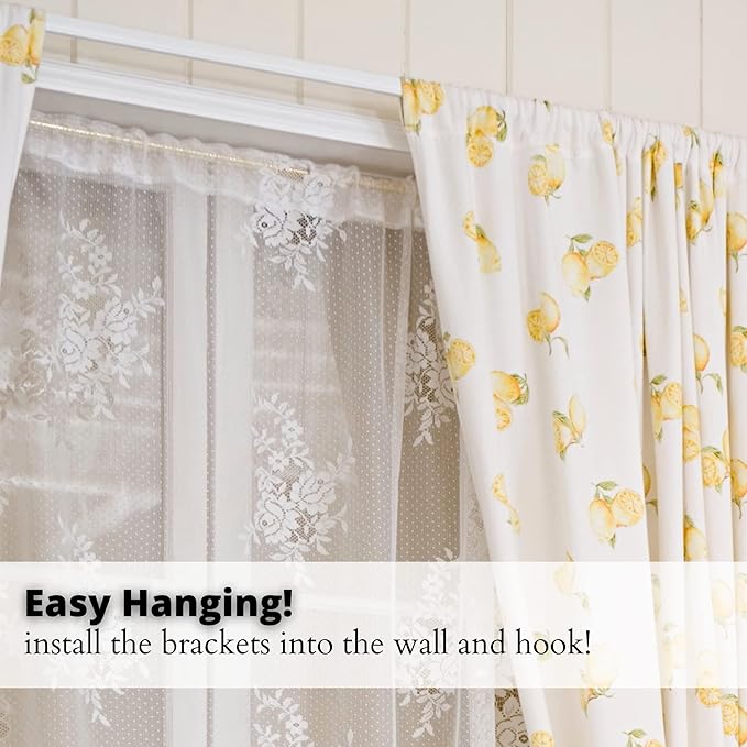 Yafa Home Fashion Heavy Duty Single Standard Adjustable Curtain Rod Hardware - Image 6