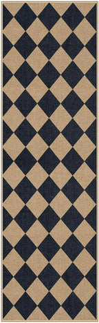 Lahome Colette Checkered Easy Jute Runner Rug, 2x8 Hallway Kitchen Runner Rug - Image 8