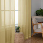 Simplebrand Gold Sheer Valances 14 Inches Long - Image 5