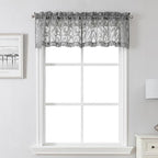 Lecloud Leia Charcoal Grey Sheer Valances by Lecloud