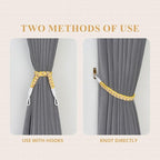 NICEEC 4 Pack Natural Cotton Rope Curtain Tiebacks Elegant Boho Style - Image 5