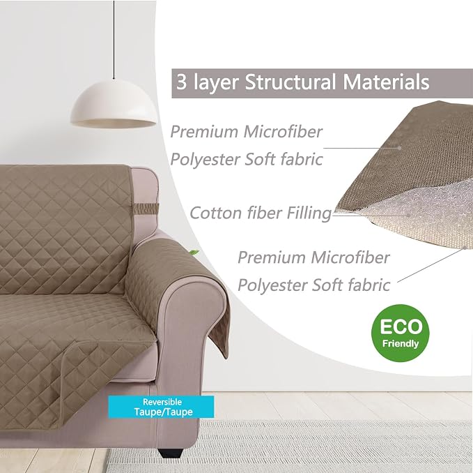 U-NICE HOME 4 Seater Sofa Cover 91 Inch Large Couch Covers - Image 5
