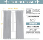 ChrisDowa Room Darkening Curtains 80 Inches Long 2 Panels Set - Image 5