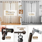 KAMANINA Curtain Rods for Windows 66 to 120 Inch, 7/8 Inch Antique Bronze Heavy - Image 7