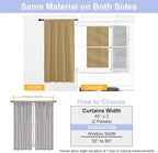 Simplebrand Ava Gold Short 36 Inches Blackout Curtain 2 Panels Set, Half Window - Image 8