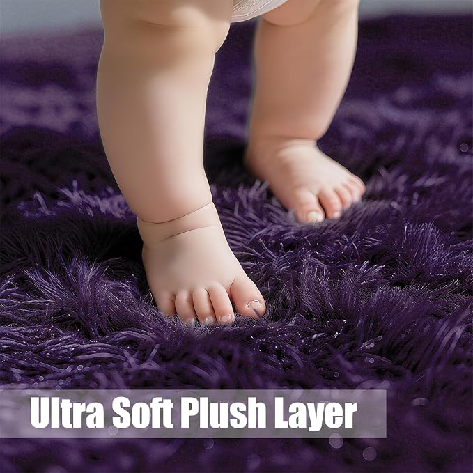 6x9 Fluffy Area Rug for Living Room, Shag Area Rugs for Bedroom - Image 2