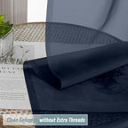 Navy Blue Sheer Curtains 84 Inches Long 2 Panels, Elegant Airy Transparent - Image 2