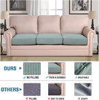 H.VERSAILTEX Super Stretch Individual Seat Cushion Covers Sofa Covers Couch - Image 2