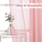 NICETOWN Coral Sheer Curtains L63 inches - Image 3