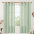LAMIT Fresh Green Linen Curtains 72 Inch Length by LAMIT