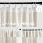 MIULEE Ivory Back Tab Blackout Curtains 84 Inch Length 2 Panels Set - Image 3