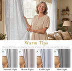H.VERSAILTEX 2 Pack Ultra Luxurious High Woven Linen Elegant Semi Sheer Curtain - Image 3