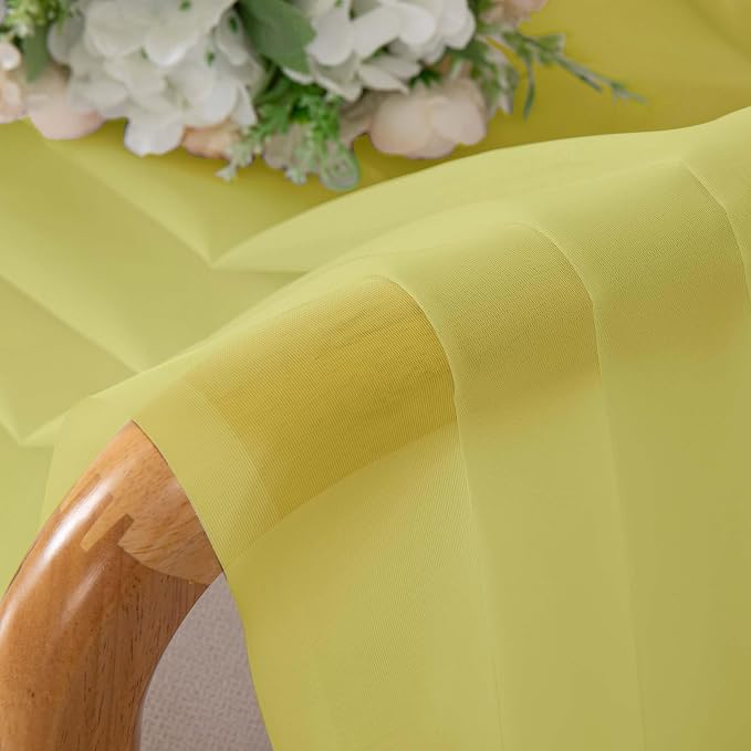 OVZME Sheer Curtains 84 Inches Long 2 Panels Set, Light Filtering Transparent - Image 3
