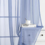 Chyhomenyc Sheer Curtains 108 Inch Length 2 Panels Set - Image 7