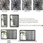 Chyhomenyc Charcoal Grey Sheer Curtains 72 Inches Long 2 Panels Set, Light - Image 8