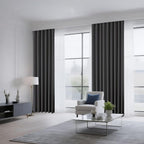 CUCRAF Dark Grey Blackout Curtains 108 inch Length 2 Panels Set, Rod Pocket - Image 8