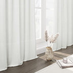 Linen Off White Curtains 135 inch Extra Long - Image 7