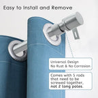 Byondeth Curtain Rods for Windows 16 to 88 Inches Adjustable Length 1 Inch - Image 2