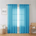 Lecloud Turquoise Sheer Curtains 78 Inches Long 2 Panels, Elegant Gauzy Airy by Lecloud