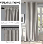 MIULEE Silver Gray Velvet Curtains 108 inches - Image 2