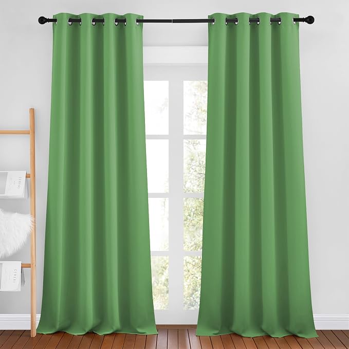 NICETOWN Forest Green Room Darkening 102 inch Curtains, Grommet Thermal by NICETOWN