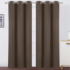 LEMOMO Chocolate Brown Thermal Blackout Curtains/38 x 84 Inch/Set of 2 Panels by Lemomo