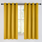 NICETOWN Room Darkening Gold Curtains 63 inch Length 2 Panels by NICETOWN