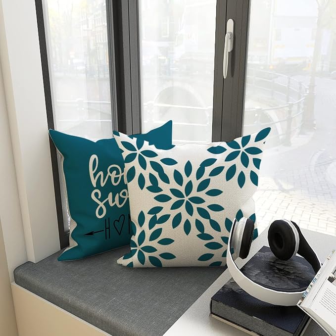 YCOLL Pillow Covers 16x16 Set of 4, Modern Sofa Throw Pillow Cover, Decorative - Image 3