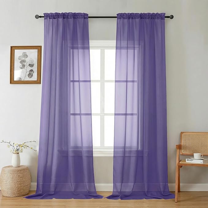 Gwine Sheer Curtains 96 Inches Long by Gwine