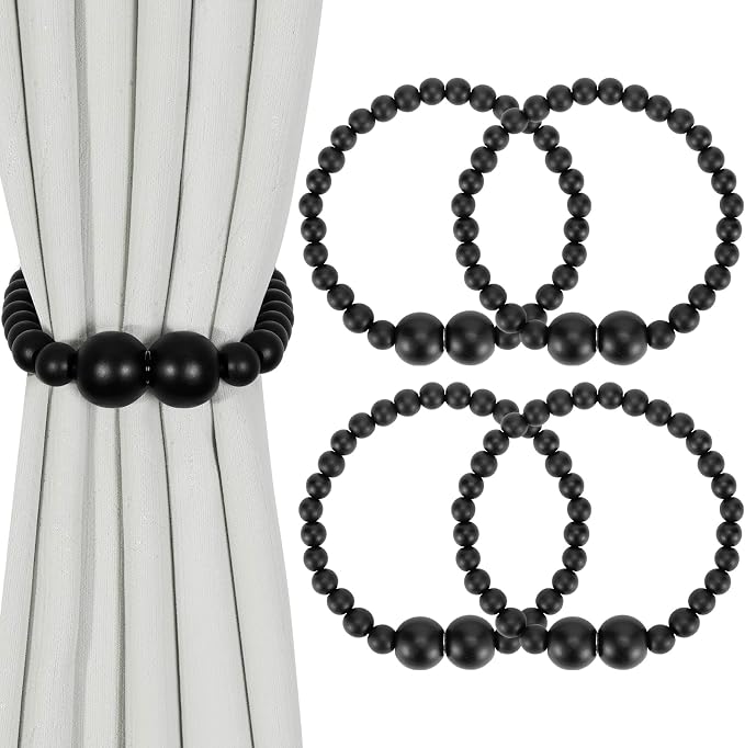 Magnetic Curtain Tiebacks, 4 Pack Curtain Holdbacks by KLOGTSINDDirect