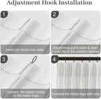 IVAPUPU Snow White Pinch Pleated 84 Inch Curtains - Image 9