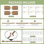 5/8” Diameter Curtain Rods 30-90 Inch, - Image 3