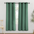 NICETOWN Olive Green Thick Linen Curtains 72" Length, Grommet Privacy Window by NICETOWN