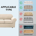 H.VERSAILTEX 4 Piece Stretch Couch Covers - Image 9