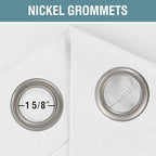 H.VERSAILTEX White Curtains for Bedroom Pure White Curtain 96 inches Long for - Image 4