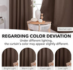 Deconovo Blackout Curtains, Thermal Insulated, W52 x L84 2 Panels, Back Tab - Image 6