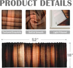 Emvency 2 Pack Valances Window Treatments, 52x18 Inch Rod Pocket Valances - Image 3