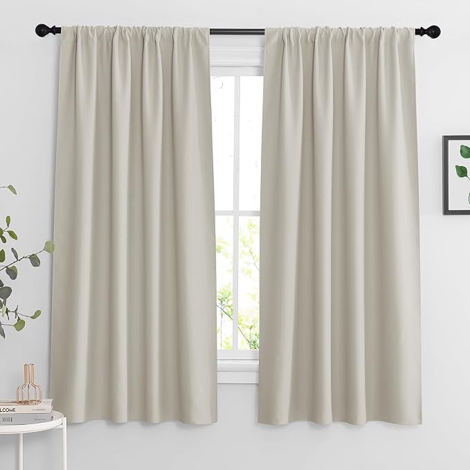 RYB HOME Curtains for Bedroom 84 inches Long 2 Panels Set, Privacy Thermal by RYBHOME