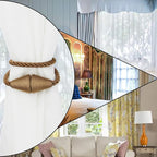 2 Pack Magnetic Curtain Tiebacks Rope Modern Handmade Curtain Tie Backs - Image 6