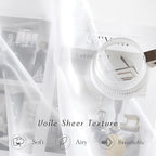 NICETOWN White Sheer 54 inch Length Curtains, Grommet Soft Voile Sheer Light - Image 4