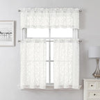 Lecloud Leia Sheer Ivory Window Curtains - Image 2